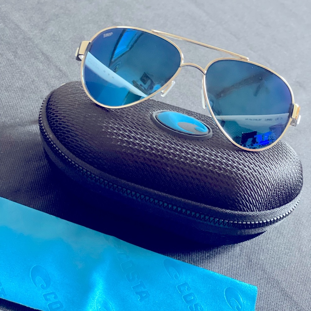 Costa Del Mar LR-21-OBMP Loreto Palladium with Blue Mirror Lenses